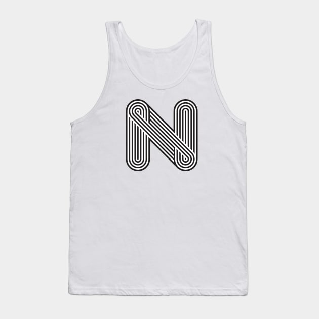 alphabet n Tank Top by SASTRAVILA